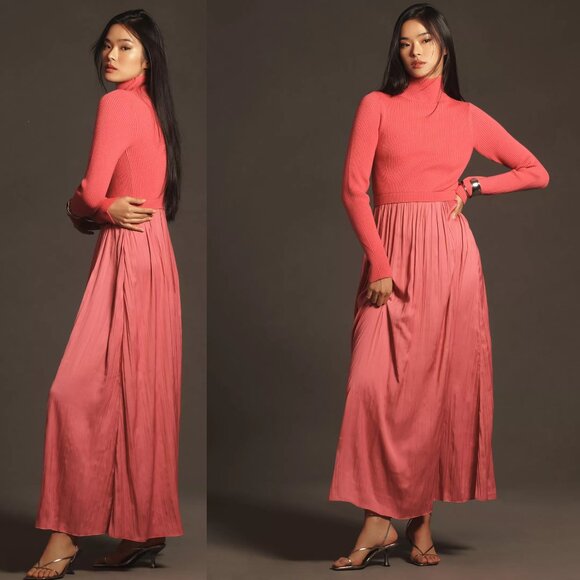 Anthropologie Dresses & Skirts - anthropologie The Thea Twofer Sleeveless Sweater Dress SIZE M pink new nwt